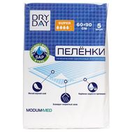 Пелёнки одноразовые "DryDay. Super" (5 шт.; 600 х 900 мм) (10712013)