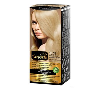 Крем-краска для волос "Hair Happiness" тон: 10.31, очень светлый бежевый блондин (10847442)