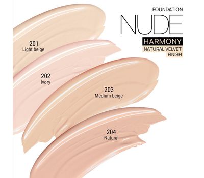 Тональный крем для лица "Nude Harmony" тон: 201, light beige (10323842)