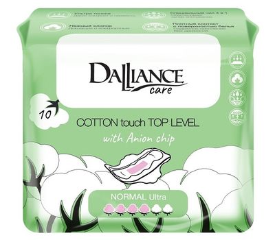 Прокладки гигиенические "DALLIANCE Care COTTON touch NORMAL Ultra" (10 шт.) (10326052)