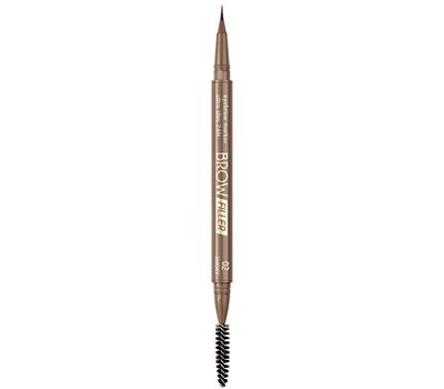 Маркер для бровей "BROW FILLER ultra slim 24H" тон: 02, smoky (10327759)